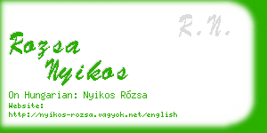 rozsa nyikos business card