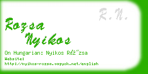 rozsa nyikos business card